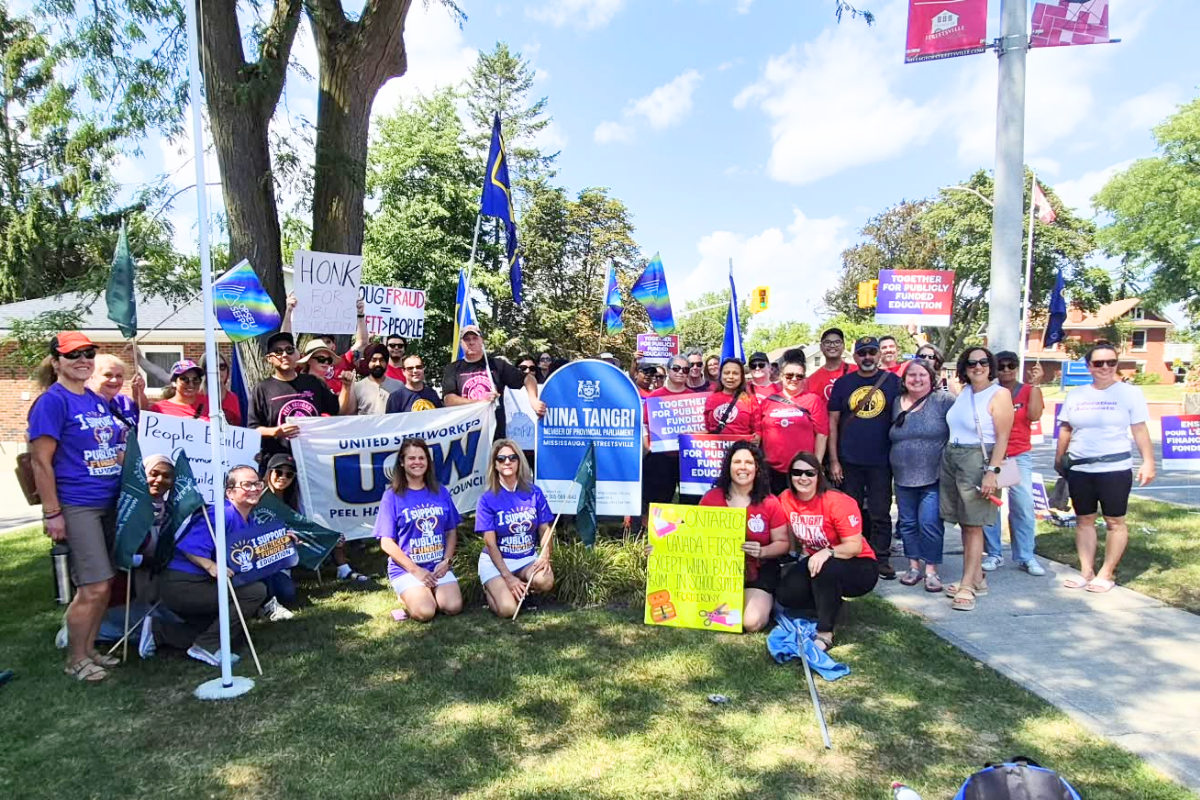 Thousands across Ontario protest Doug Ford in support of public education - Spring
